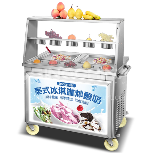 Lecon Frying Ice Machine Commercial Fully Automatic Frying Yogurt Machine